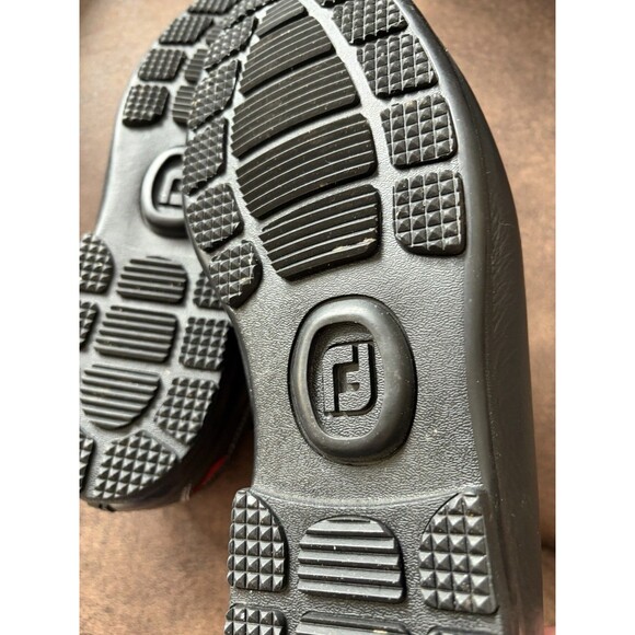 Footjoy Men\'s Black Leather Shoes Size 10.5 W Slip On Loafers Classic Golf Logo main image 6